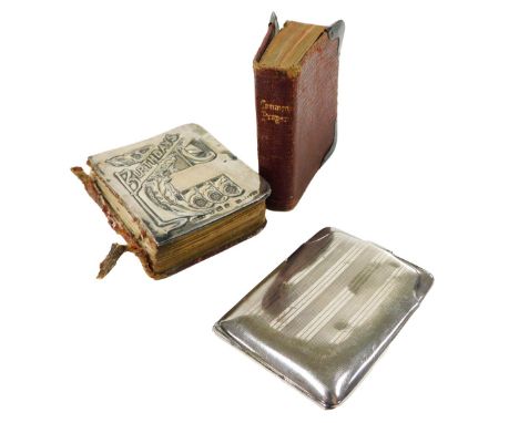 An Edward VII silver Birthdays book cover, with embossed Art Nouveau floral decoration, with a Royal Bijou Birthday Book, Bir