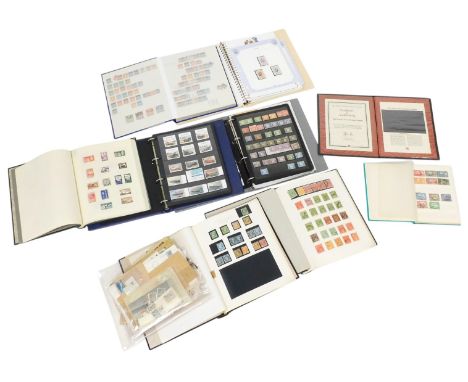 Philately. Postage stamps, Including Australia, France, GB mint definitives, and postage due stamps, Jersey commemoratives, m