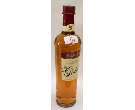 Grappa La Gold Roner - 40%, one bottle.