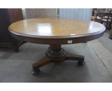 A Vicctorian mahogany circular breakfast table 