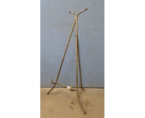 A brass faux bamboo desk top easel 