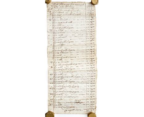 Falstaffian Bar BillManuscript Board and Lodgings Account, for Capt. Fleming, who from February 12th to 16th March, 1684, con