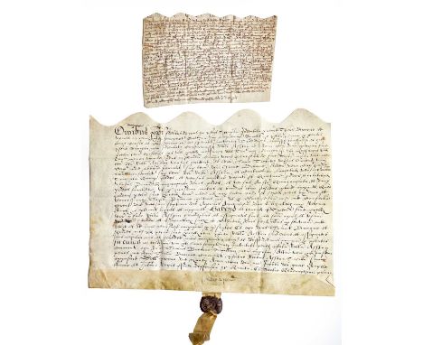 Norfolk - nr. DerehamEarly charter, a three year lease made by Sir Henry de Lacy of Dukesworth, Knight, to Mark Red of Rucham