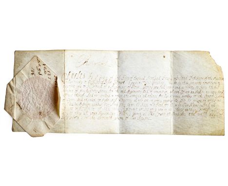 Charles II (King of England)Warrant 'To Our trusty and welbeloved John Howe Esquire' .... Appoint you to be Colonell of a Reg