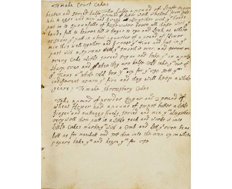 Recipe BookA late 17th to early 18th century recipe book, with the names of Anne Williams of Halpin and Hugh Roberts in manus
