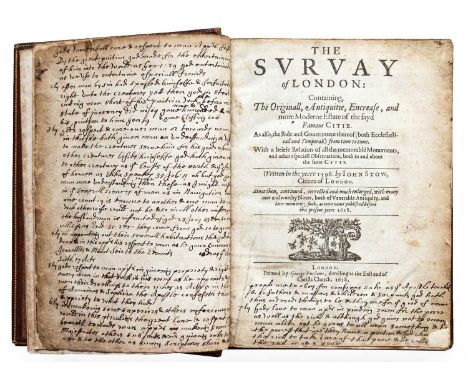 LondonStow (John) [edited by Munday (Anthony)], A Survay of London. Containing The Originall, Antiquitie, Encrease, and more 