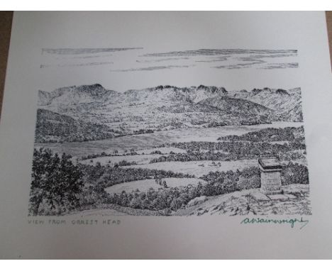 A print after Alfred Wainwright, View from Orrest Head, signed