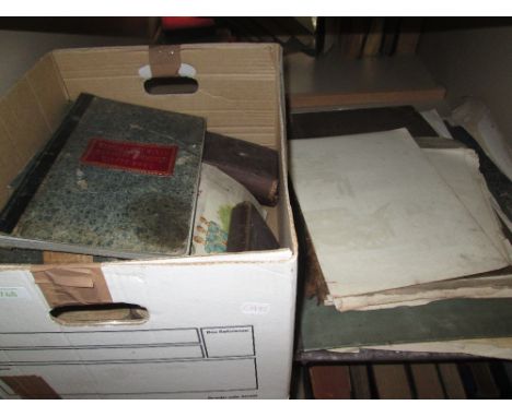 A shelf of miscellaneous antiquarian books and ephemera, including folding colour plate for Nelson's funeral procession, Grin