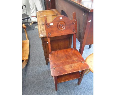 A 20th century part mahogany library step chair of metamorphic design