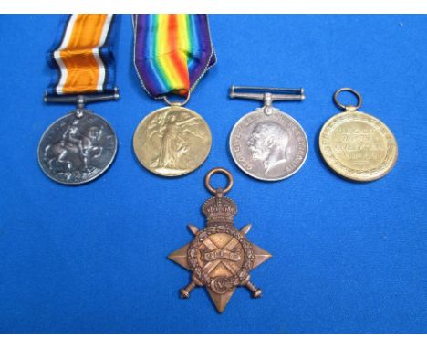 A First World War medal pair, war and victory medals, to 73945 Cpl. A. B. Cropper, R. A. M. C., and a First World War medal t