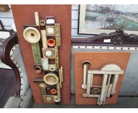 Two 1960's Troika style ceramic wall hangings by Anne and Philip Plant, Zaca and Kabyle 1978/75