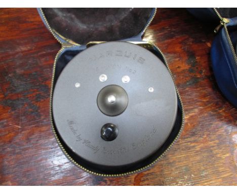 A Hardy Bros Ltd Marquis Salmon No2 fishing reel, in case