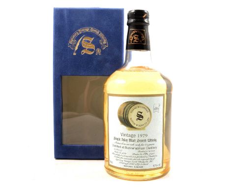Bunnahanhain 1979, 21 year old, cask strength single Islay malt Scotch Whisky, Signatory Vintage bottling, distilled 26.9.79,