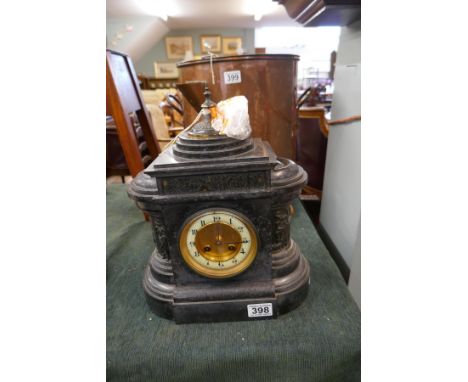 Slate mantle clock