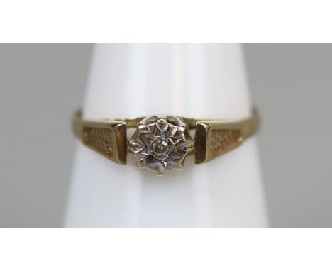 Gold diamond ring (size K)