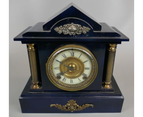 American Ansonia cast iron enamel mantle clock