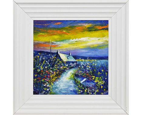 NATALIE SOUTER (SCOTTISH b. 1989), SPRING NIGHT AT ISLAY oil on canvas, signed, further signed and titled versoframedimage si