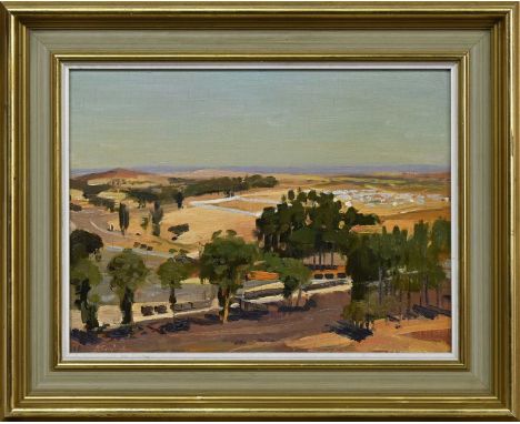 * JOHN CUNNINGHAM RGI D Litt (SCOTTISH 1926 - 1998), TOLEDO oil on board, signedframedimage size 29cm x 39cm, overall size 43