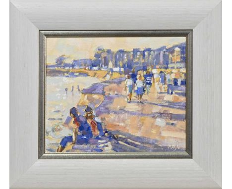 * PETER FOYLE, SUMMER LIGHT, LARGS oil on canvas board, signed, titled label versoframedimage size 25cm x 30cm, overall size 