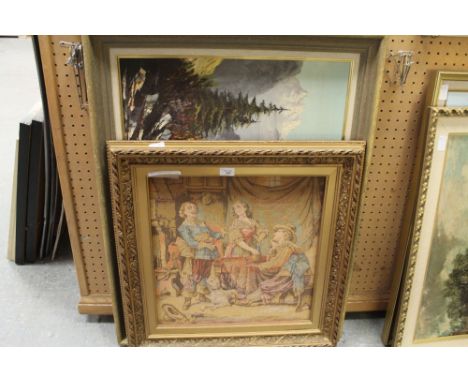 Two pictures - Swiss Alps - 'Fischer' &amp; Iranian Tapestry Picture 