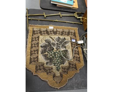 Victorian Tapestry &amp; Brass Frame/Hanger