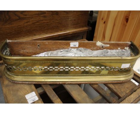 19th Century Pierced Brass Fender