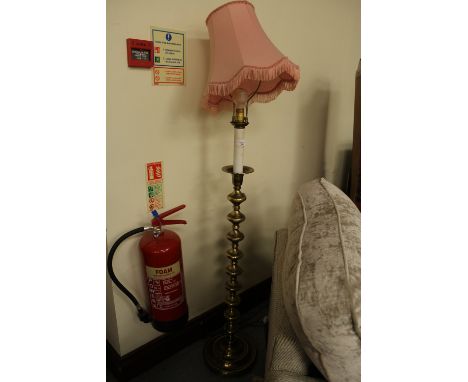 Dutch III Style Brass Electric standard Lamp &amp; Shade