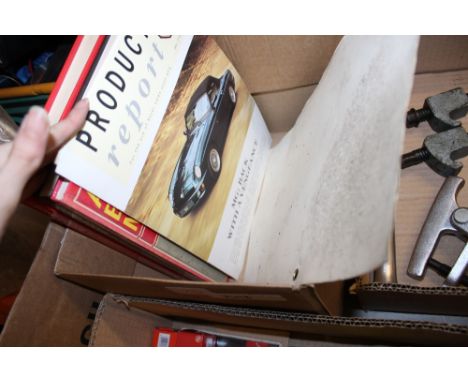 Vintage Car Literature, Jaguar &amp; J Player Cloth Badge Emblems, Electrical Diagnosis Book for Classic Cars, Haynes Manuals