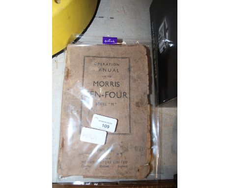 Operation Manual for the Morris Ten-Four Series 'M'  2nd Edition, Original Price 1/6d