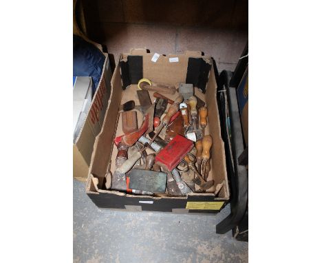 Large Vintage Collection of Painting and Decorating Tools including Pattern Rollers, Scrapers, Sanding Pads and Papering Shea