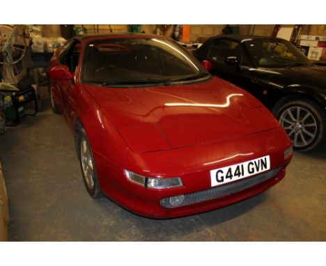 1990 Toyota MR2, Reg. G441 GVN, red, 146k miles, 2000 Twin Cam 16 engine, debadged, some paint chips and front indicator ligh
