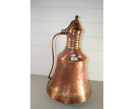 LARGE COPPER PITCHER AND COVER