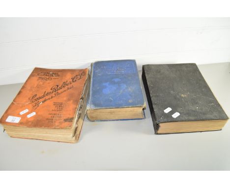 CATALOGUE FOR THE LONDON RUBBER CO 1939 AND TWO OTHER BOOKS, ONE BEING DYKES AUTOMOBILE AND GASOLINE ENGINE ENCYCLOPAEDIA