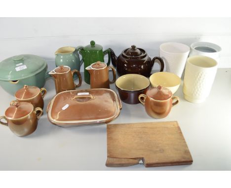 CERAMIC KITCHEN WARES INCLUDING SOME DENBY ITEMS