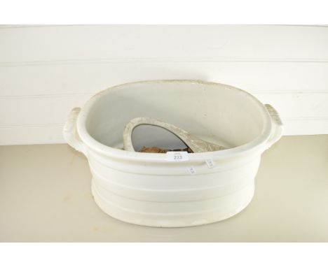 LARGE CERAMIC BOWL WITH ANOTHER CERAMIC ITEM INSIDE