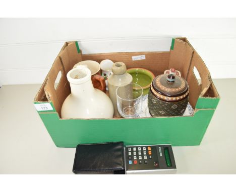 CERAMIC ITEMS INCLUDING DOULTON TOBACCO JAR AND COVER