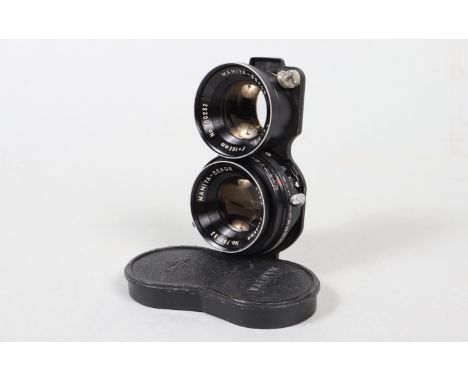 Mamiya Sekor 105mm f/3.5 TLR Lens Pair, serial no 700133, 700232 for Mamiya C TLR Cameras, shutter working, barrel G, some li