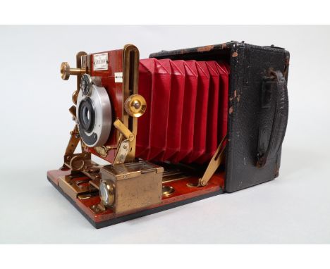 The 'Sanderson' Regular Quarter-Plate Hand  &amp; Stand Camera, serial no 8705, circa 1905, with a C.P. Goerz Dopp-Anastigmat