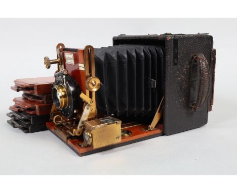 The 'Sanderson' Regular Quarter-Plate Hand  &amp; Stand Camera, serial no 22314, circa 1910, body F-G, a Taylor Taylor &amp; 