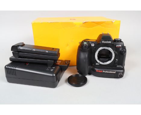 A Kodak DCS ProSLR n DSLR Camera body, Nikon F mount, serail no 21576, powers up, LED display functions, shutter working, oth