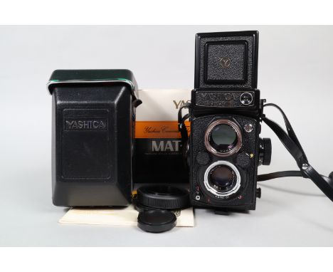 A Yashica MAT 124 G TLR Camera. serial no 229823, shutter working, meter responsive. Body VG, with 80mm f/3.5 Yashinon lens, 