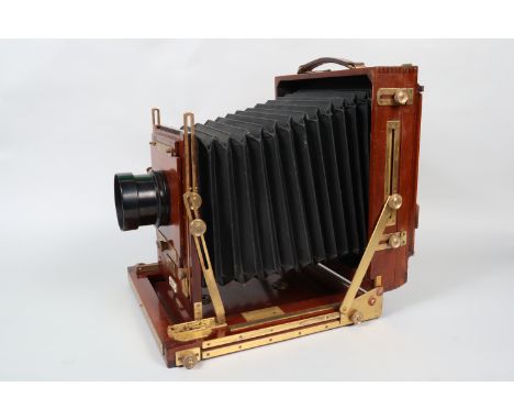 A Gandolfi Whole Plate Camera, circa mid 1960s, made by Fred Gandolfi, son of Louis Gandolfi and as requested by the buyer ha