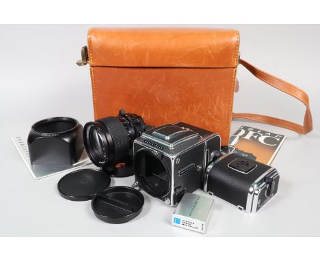 A Hasselblad 2000FC/M Camera, chrome, serial no RY 1514954, with electronic focal plane shutter, shutter working, body VG, so