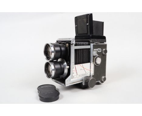 A Mamiya C3 Professional TLR Camera, body F, number two painted on back, slight dust to mirror and screen, Seikosha-S shutter