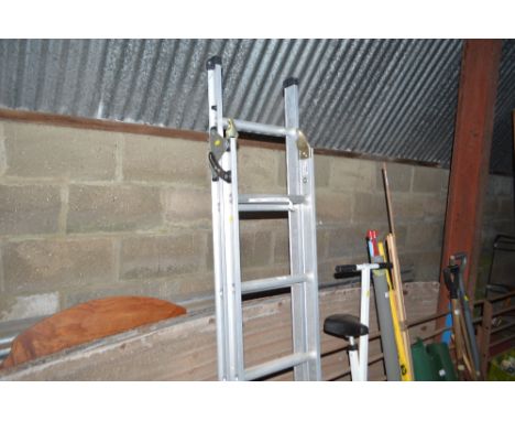 An aluminium step ladder