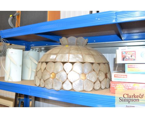 A decorative light shade