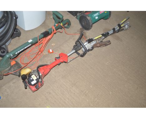 A Mowerland petrol multi tool to include brush cutter; hedge cutter and chainsaw