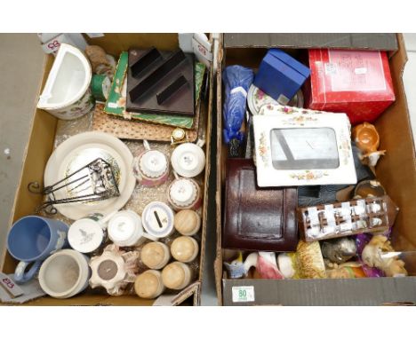 A mixed collection of items to include Royal Albert Old Country Rose picture frames, similar Aynsley items Royal Doulton Clar