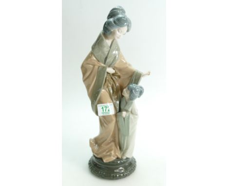 Large NAO figure of Geisha Girl and Child.