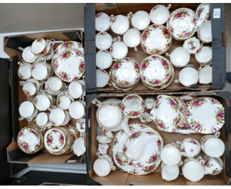 A very large collection of Royal Albert Old Country Rose item to include - cups, saucers, side plates, sandwich plates, novel